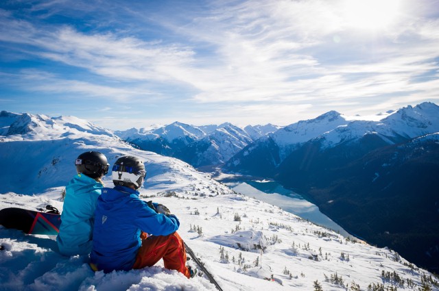 Tourism Whistler Photo of Skiers on a Bluebird Day